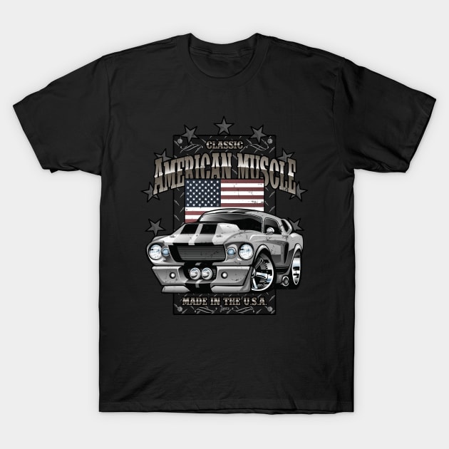 Classic American Muscle Car T-Shirt by hobrath